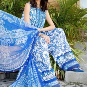 Elegant Embroidered Lawn Suit – 3 Piece | Summer Collection 2025
